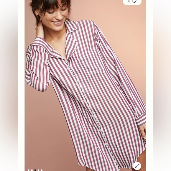 Rails Acadia Striped oversized Sleep Shirt - Picture 3 of 11